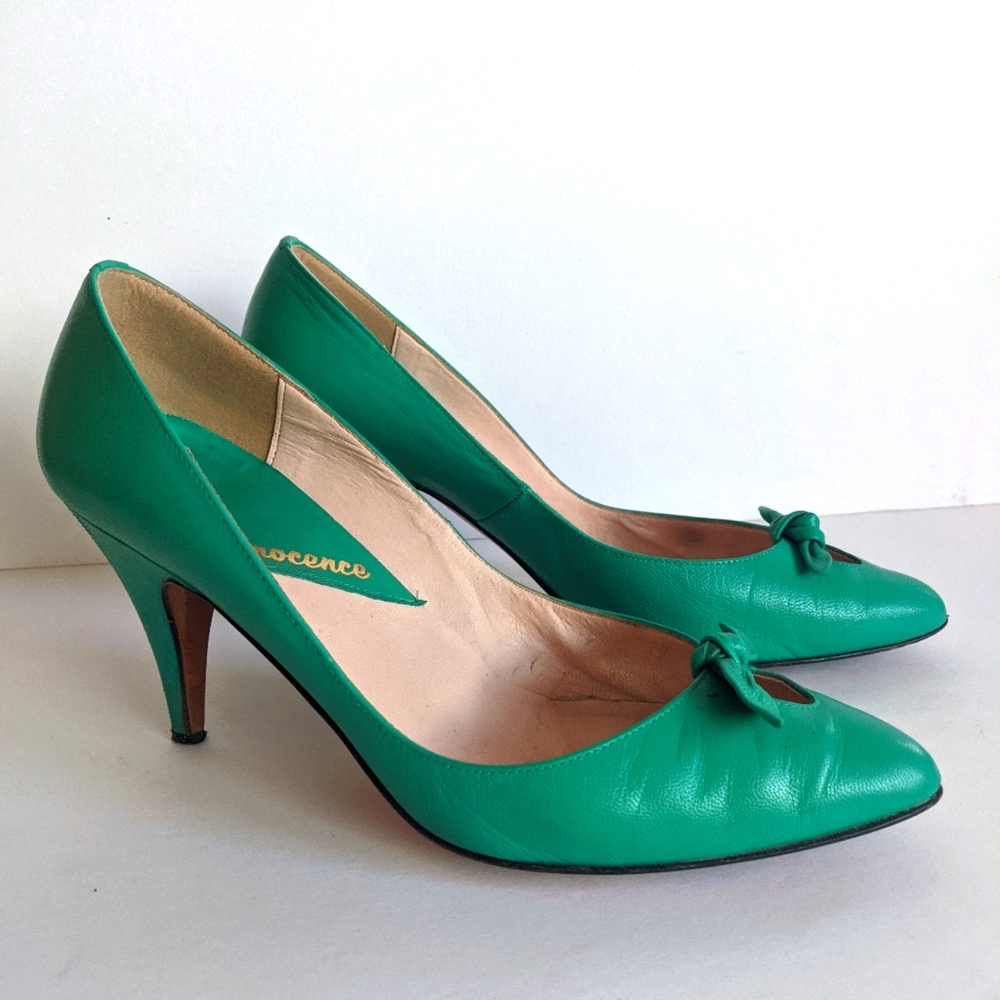 Innocence green heels size 7.5